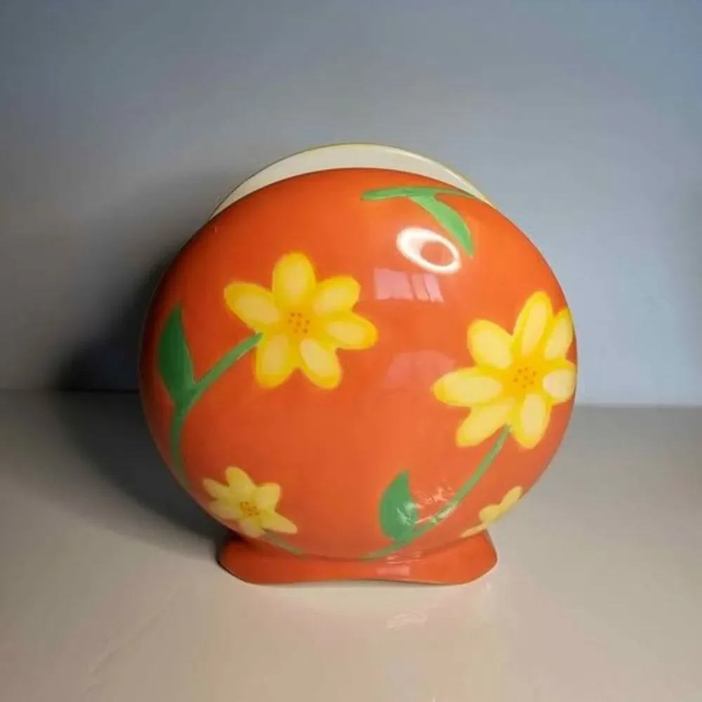 Darling 2004 Avon Luau Flowers Ceramic Floral Napkin Holder